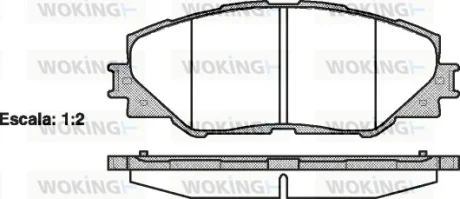 Гальмівні колодки пер. AURIS/RAV 4 III/RAV 4 IV 1.8-2.5H 06- WOKING P13343.00