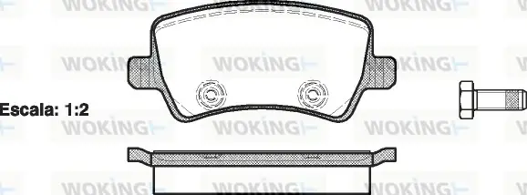 Гальмівні колодки зад. Ford Galaxy/S-Max 06-15 (TRW) WOKING P13363.00 (фото 1)