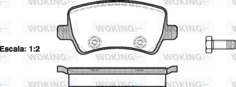 Гальмівні колодки зад. Ford Galaxy/S-Max 06-15 (TRW) WOKING P13363.00