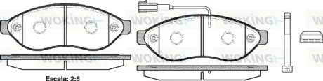 Колодки тормозные диск. перед. (пр-во Remsa) Citroen Jumper 2.2 06-,Citroen Jumper 3.0 06-  WOKING P13373.01