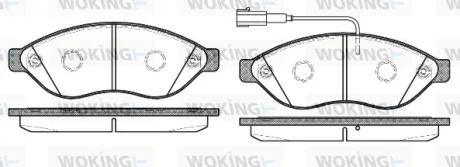 Гальмівні колодки пер. Jumper/Ducato/Boxer 06- (1.1-1.5t) WOKING P13373.12