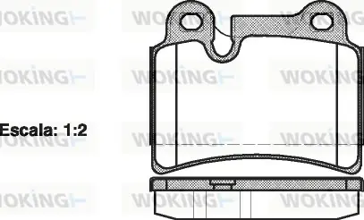 Колодки гальмівні диск. задн. (вир-во Remsa) VW Touareg I Brembo ver. (P13403.00) WOKING P1340300 (фото 1)