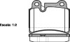 Колодки гальмівні диск. задн. (Remsa) VW Touareg I Brembo ver. (P13403.00) WOKING P1340300 (фото 1)