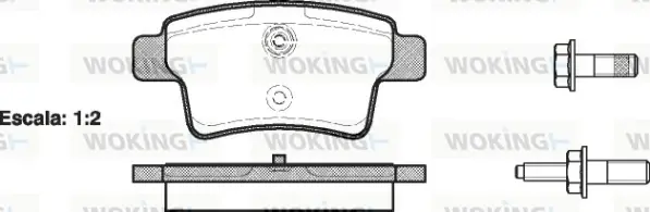 Гальмівні колодки зад. Citroen C4 Picasso 06- (Bosch) WOKING P13413.00 (фото 1)