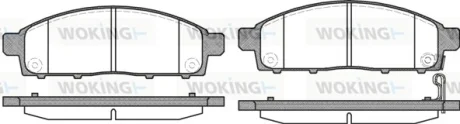 Гальмівні колодки пер. Mitsubishi L200 05-15 (tokico) WOKING P13423.01