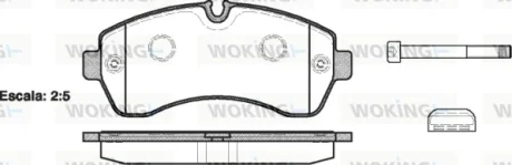 Гальмівні колодки пер. Sprinter/Crafter 06- (спарка) WOKING P13433.00