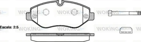 Гальмівні колодки пер. Crafter/W447/W906/W907/Viano W639 (03-21) WOKING P13453.00