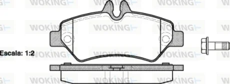 Гальмівні колодки зад. Sprinter/Crafter 06- WOKING P13463.00