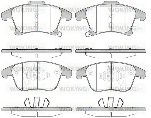 Гальмівні колодки пер. з датчиком зносу FORD GALAXY III/MONDEO/S-MAX 1.0-2.5 14- WOKING P1349322 (фото 1)