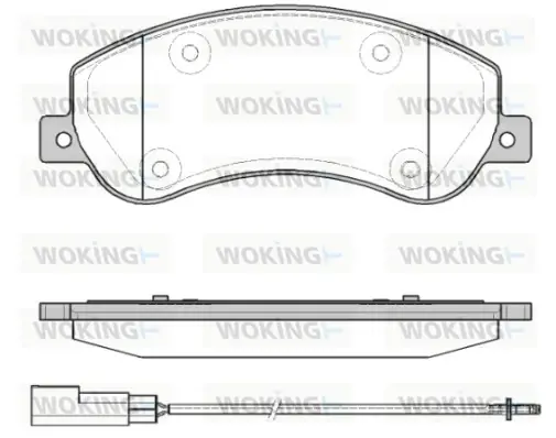 Колодки гальмівні диск. перед. (вир-во Remsa) Ford Tranzit 06>14 Bosch ver. (P13503.11) WOKING P1350311 (фото 1)
