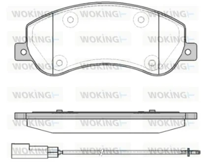 Колодки гальмівні диск. перед. (вир-во Remsa) Ford Tranzit 06>14 Bosch ver. (P13503.11) WOKING P1350311