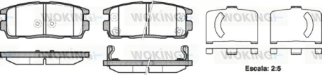 Гальмівні колодки зад. Chevrolet Captiva 06- (akebono) WOKING P1360312