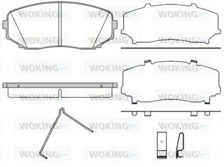 Гальмівні колодки пер. Mazda CX-7/CX-9 07- (sumitomo) WOKING P1367302