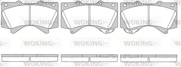Гальмівні колодки пер. Toyota Land Cruiser 08- (advics) WOKING P1371302 (фото 1)