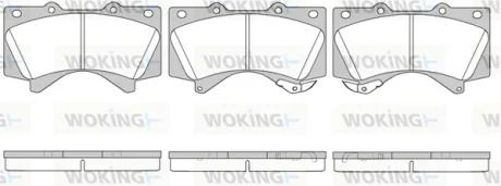 Гальмівні колодки пер. Toyota Land Cruiser 08- (advics) WOKING P1371302