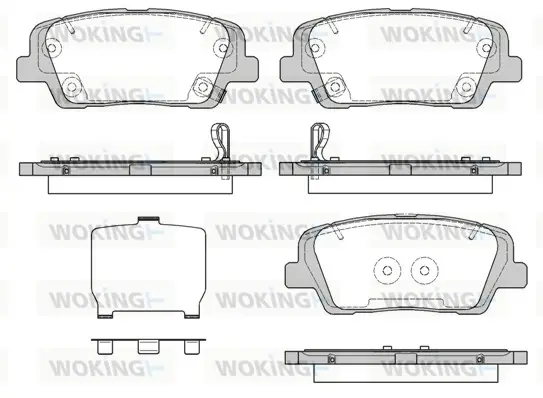 Колодки гальмівні диск. задн. (вир-во Remsa) Hyundai Santa fe iii 2.0 12-,Hyundai Santa fe iii 2.2 12- WOKING P13743.09 (фото 1)