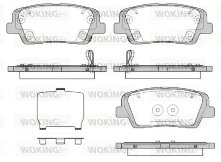Колодки гальмівні диск. задн. (вир-во Remsa) Hyundai Santa fe iii 2.0 12-,Hyundai Santa fe iii 2.2 12-  WOKING P13743.09