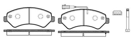 Гальмівні колодки пер. Jumper/Ducato/Boxer 06- (1.7t) WOKING P1375312