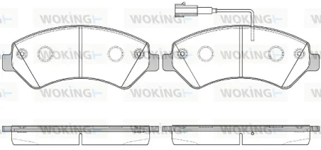Колодки гальмівні диск. перед. (Remsa) Fiat Ducato 2.3 06-,Fiat Ducato 3.0 06- WOKING P13753.22