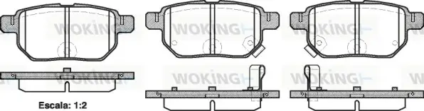 Гальмівні колодки зад. Toyota Corolla/Yaris 05- WOKING P13863.02 (фото 1)