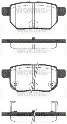 Колодки гальмівні диск. задн. (вир-во Remsa) Lexus Ct (zwa10_) 1.8 10-,Toyota Auris 1.8 06-12 WOKING P13863.22 (фото 1)