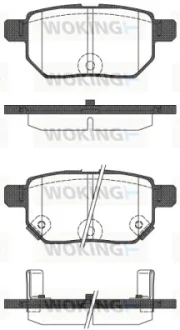 Колодки гальмівні диск. задн. (вир-во Remsa) Lexus Ct (zwa10_) 1.8 10-,Toyota Auris 1.8 06-12  WOKING P13863.22