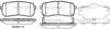 Колодки гальмівні диск. задн. (вир-во Remsa) Hyundai H-1 cargo 2.5 08-,Hyundai H-1 travel 2.5 08- WOKING P13883.02 (фото 1)