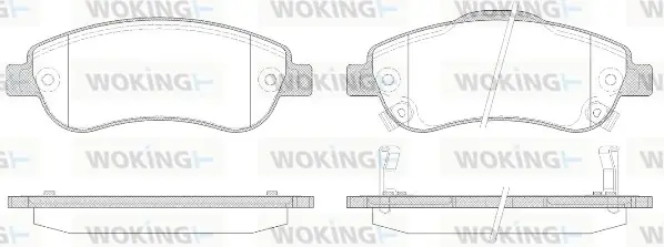 Гальмівні колодки пер. Honda CR-V 07- (bosch) WOKING P13893.02 (фото 1)