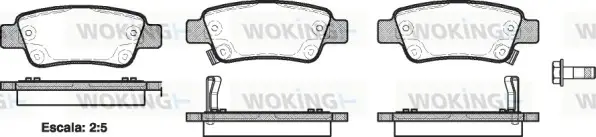 Гальмівні колодки зад. Honda CR-V 07- (bosch) WOKING P13903.02 (фото 1)