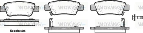 Гальмівні колодки зад. Honda CR-V 07- (bosch) WOKING P13903.02