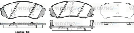 Колодки гальмівні диск. перед. (вир-во Remsa) Hyundai H-1 08> / Carnival 06>  WOKING P13913.02