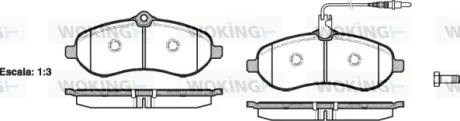 Колодки тормозные диск. перед. (пр-во Remsa) Citroen Jumpy 1.6 07-,Citroen Jumpy 2.0 07-  WOKING P13923.01