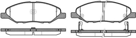 Колодки тормозные диск. перед. (Remsa) Nissan Micra 03>10, Note 06>12, Ti WOKING P13933.02