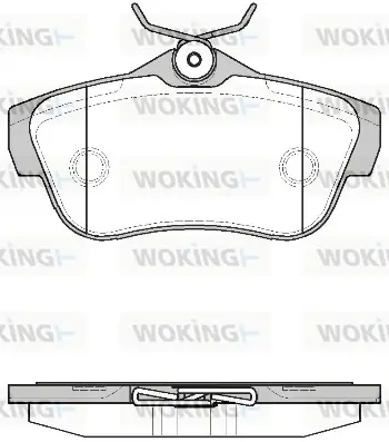 Гальмівні колодки зад. Scudo/Expert 07- WOKING P1399300 (фото 1)