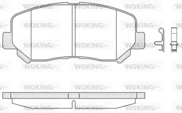 Гальмівні колодки пер. Mazda CX-5 11- Akebono WOKING P14133.02 (фото 1)