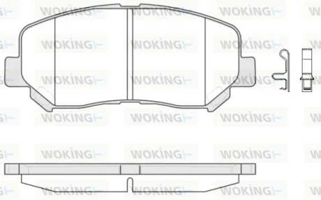 Гальмівні колодки пер. Mazda CX-5 11- Akebono WOKING P14133.02