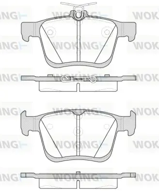 Гальмівні колодки зад. VW Golf VII 13- (ATE) WOKING P14163.00 (фото 1)