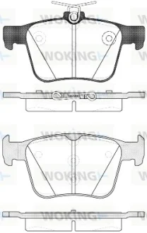 Гальмівні колодки зад. Skoda Kodiaq/SuperB/VW Touran/Passat B8 14-/Golf/Seat/Audi A3 12-/Q3 18- WOKING P14163.10