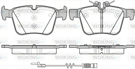 Колодки гальмівні диск. задн. (Remsa) Mercedes-benz C-class (s205) 1.6 14-,Mercedes-benz C-class (s205) 2.0 14- WOKING P14163.20