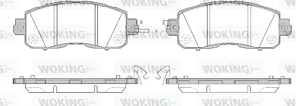 Колодки гальмівні диск. перед. (вир-во Remsa) Nissan Teana Altima 13> / Leaf 10> (P14173.04) WOKING P1417304 (фото 1)