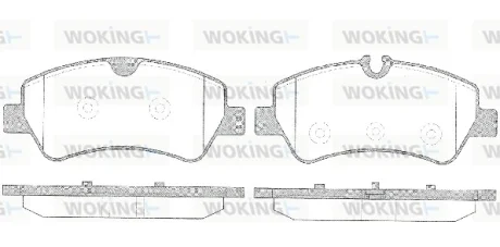 Гальмівні колодки зад. Transit (V348) 12- (RWD) WOKING P14213.00