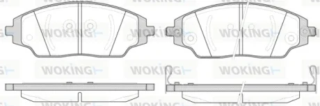 Колодки гальмівні диск. перед. (Remsa) Chevrolet Aveo T300 WOKING P14373.02