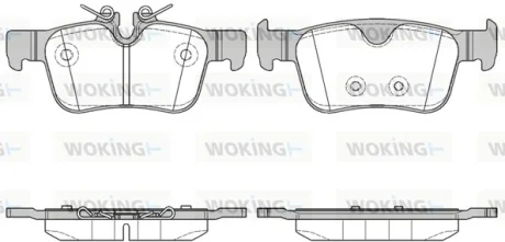 Колодки гальмівні заднi WOKING P14513.10