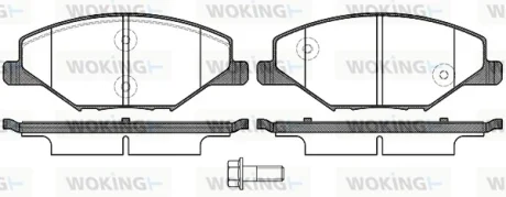 Гальмівні колодки пер. Skoda Fabia II-III 11- /VW Polo 10- (TRW) WOKING P14533.00