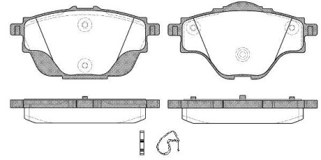 Колодки тормозные диск. задн. (Remsa) Citroen C4 grand picasso ii 1.6 13-,Citroen C4 grand picasso ii 2.0 13- WOKING P14573.00