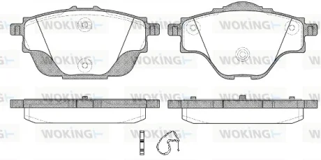 Колодки гальмівні диск. задн. (Remsa) Citroen C4 grand picasso ii 1.6 13-,Citroen C4 grand picasso ii 2.0 13- WOKING P14573.00
