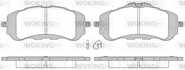 Гальмівні колодки пер. Peugeot 308 II 13- (Bosch) WOKING P14593.00 (фото 1)