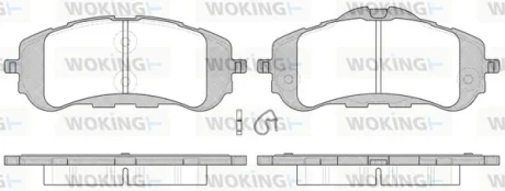 Гальмівні колодки пер. Peugeot 308 II 13- (Bosch) WOKING P14593.00