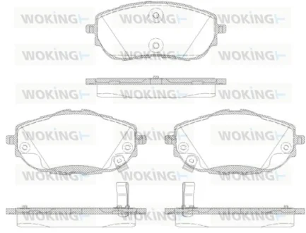 Гальмівні колодки пер. Auris/Corolla (13-18) WOKING P1461302