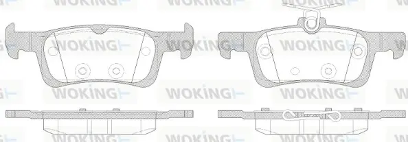 Колодки гальмівні диск. задн. (вир-во Remsa) Peugeot 308 ii 1.2 13-,Peugeot 308 ii 1.6 13- WOKING P14633.00 (фото 1)